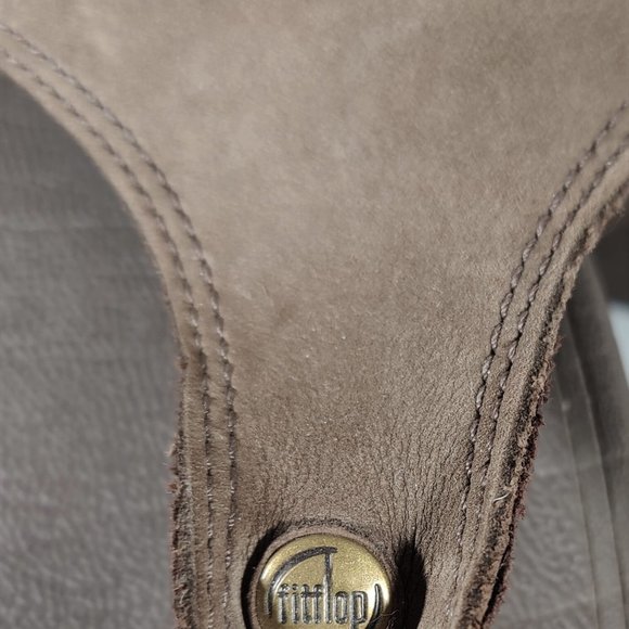 Fitflop Brown Leather Sandals Flip Flops Men's Sz 13 - Picture 9 of 10